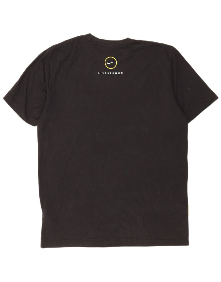 Tricou pentru bărbați Nike Dri Fit Top mare, negru, poliester color bloc