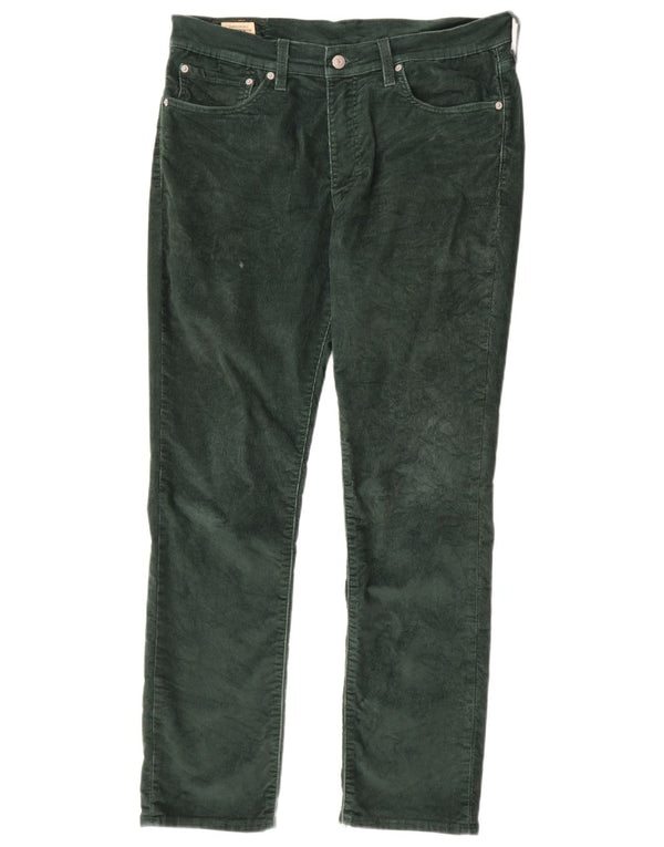 Pantaloni Levi's 511 Slim Fit, din velur, L34 L32, bumbac verde