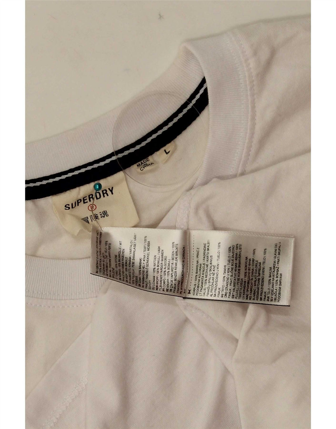 Tricou grafic Superdry pentru bărbați Top mare din bumbac alb