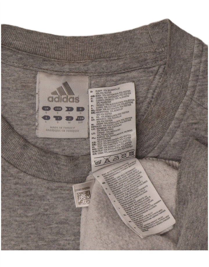 Hanorac grafic pentru bărbați Adidas Jumper mic, gri, bumbac