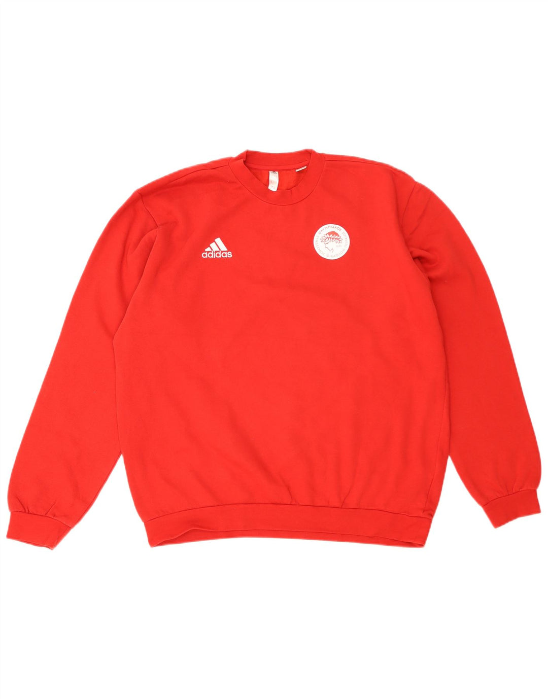Hanorac grafic pentru bărbați Adidas Jumper mare, roșu, bumbac