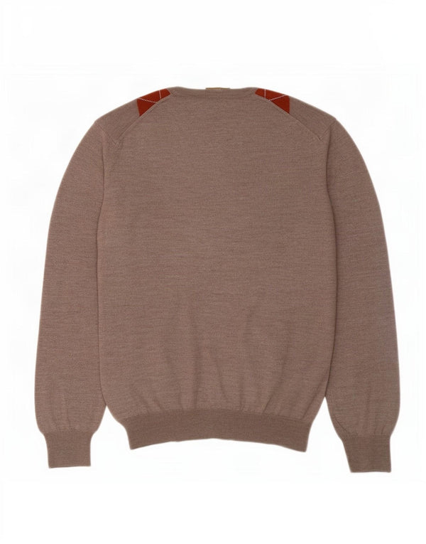 Pulover pentru bărbați Conbipel, cu decolteu în V, XL, gri Argyle/Lână diamant