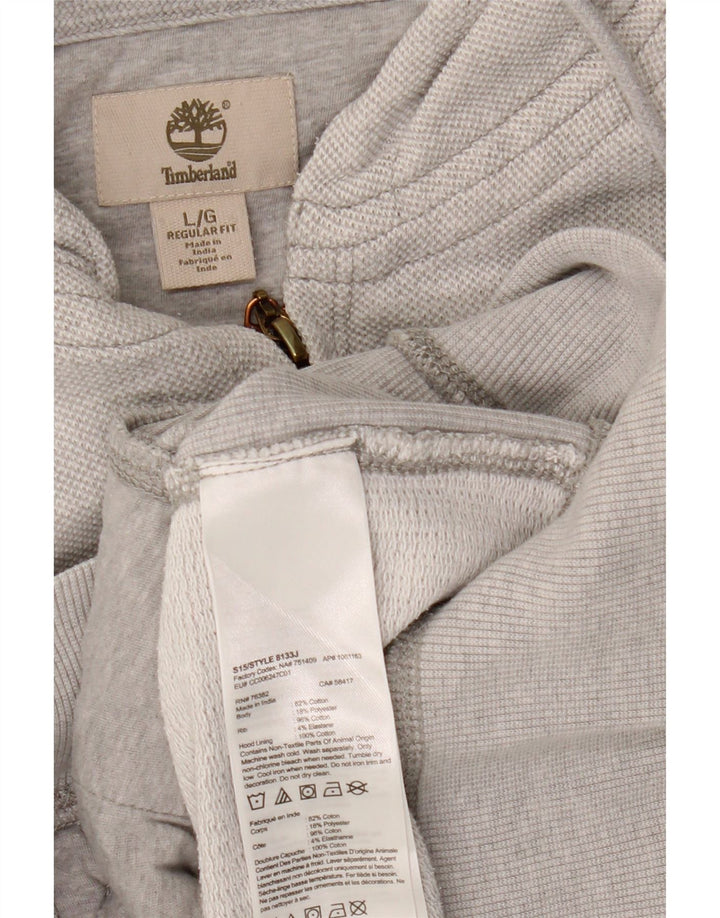 Pulover Timberland pentru bărbați, cu formă regulată, cu fermoar, bumbac mare, gri