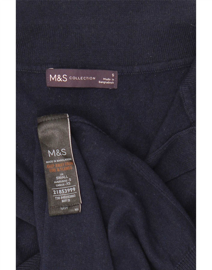 Marks & Spencer Womens Vest Tank Top UK 10 Small Bleumarin Poliester