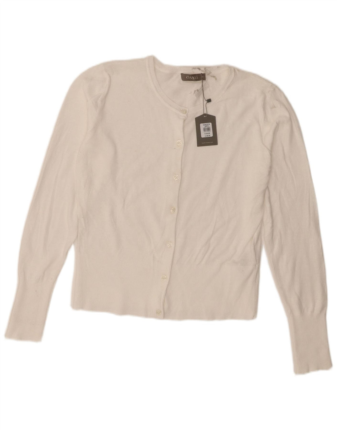 Pulover pentru femei Oasis Crop Bolero UK 12 Medium White Bumbac