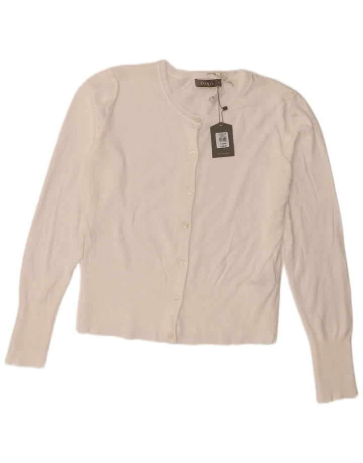 Pulover pentru femei Oasis Crop Bolero UK 12 Medium White Bumbac