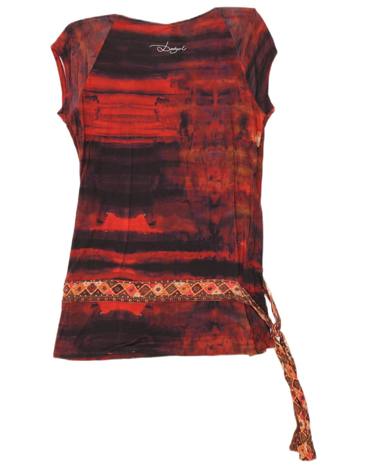 Bluză Desigual pentru femei cu model abstract, UK 18 XL, roșu