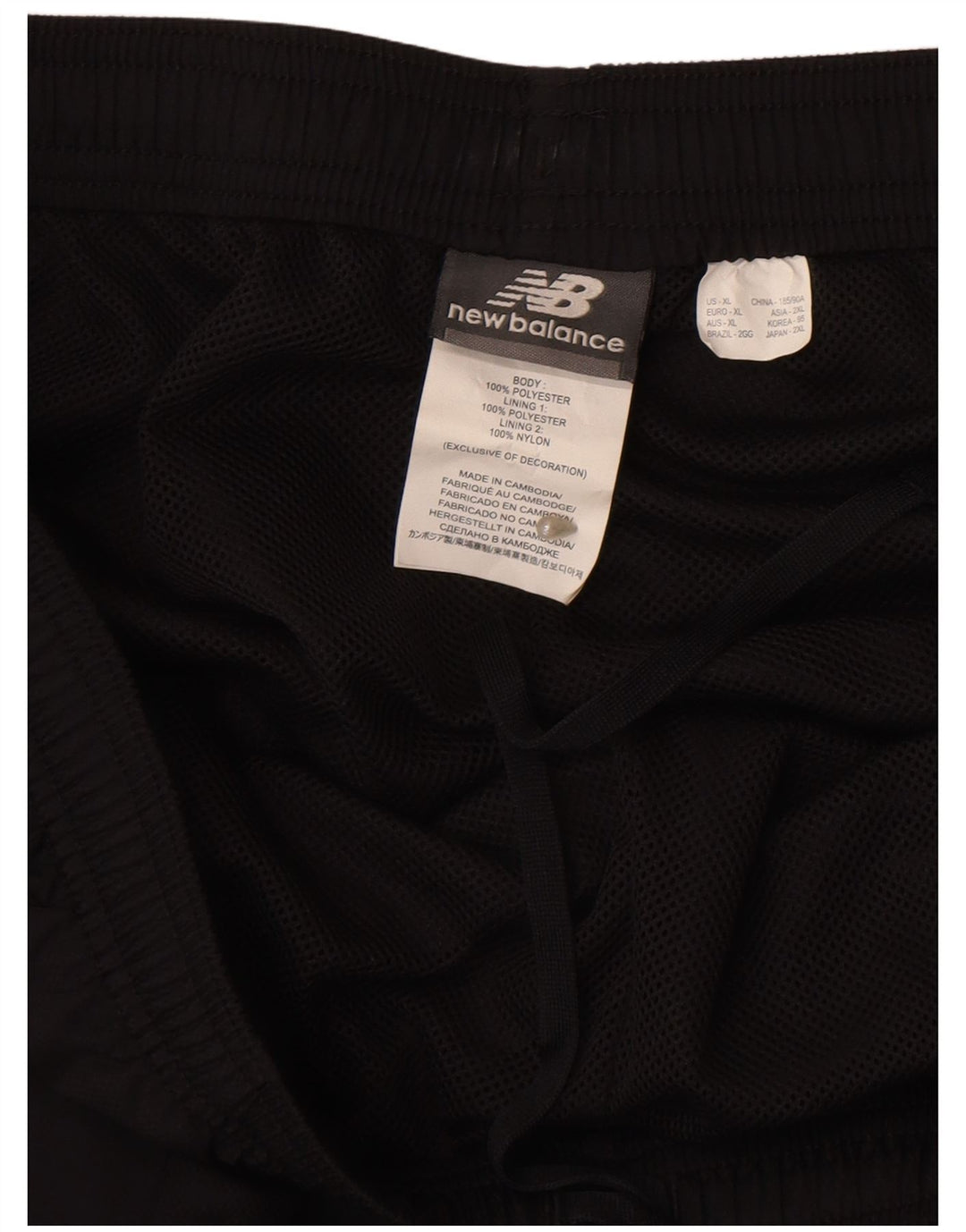 Pantaloni de trening grafic pentru bărbați NEW BALANCE XL poliester negru