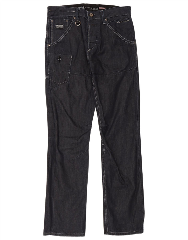 Blugi drepti cargo Jack & Jones pentru bărbați W32 L33 bleumarin