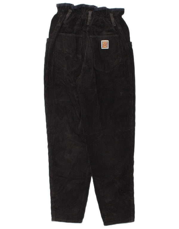 Pantaloni vintage din velur conic pentru femei W29 L28 bumbac negru