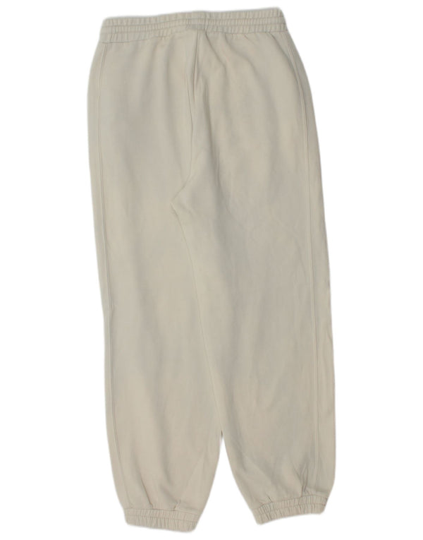 Pantaloni de trening Zara pentru femei, cu croiala largi, pantaloni de jogging UK 14 Medium Off White