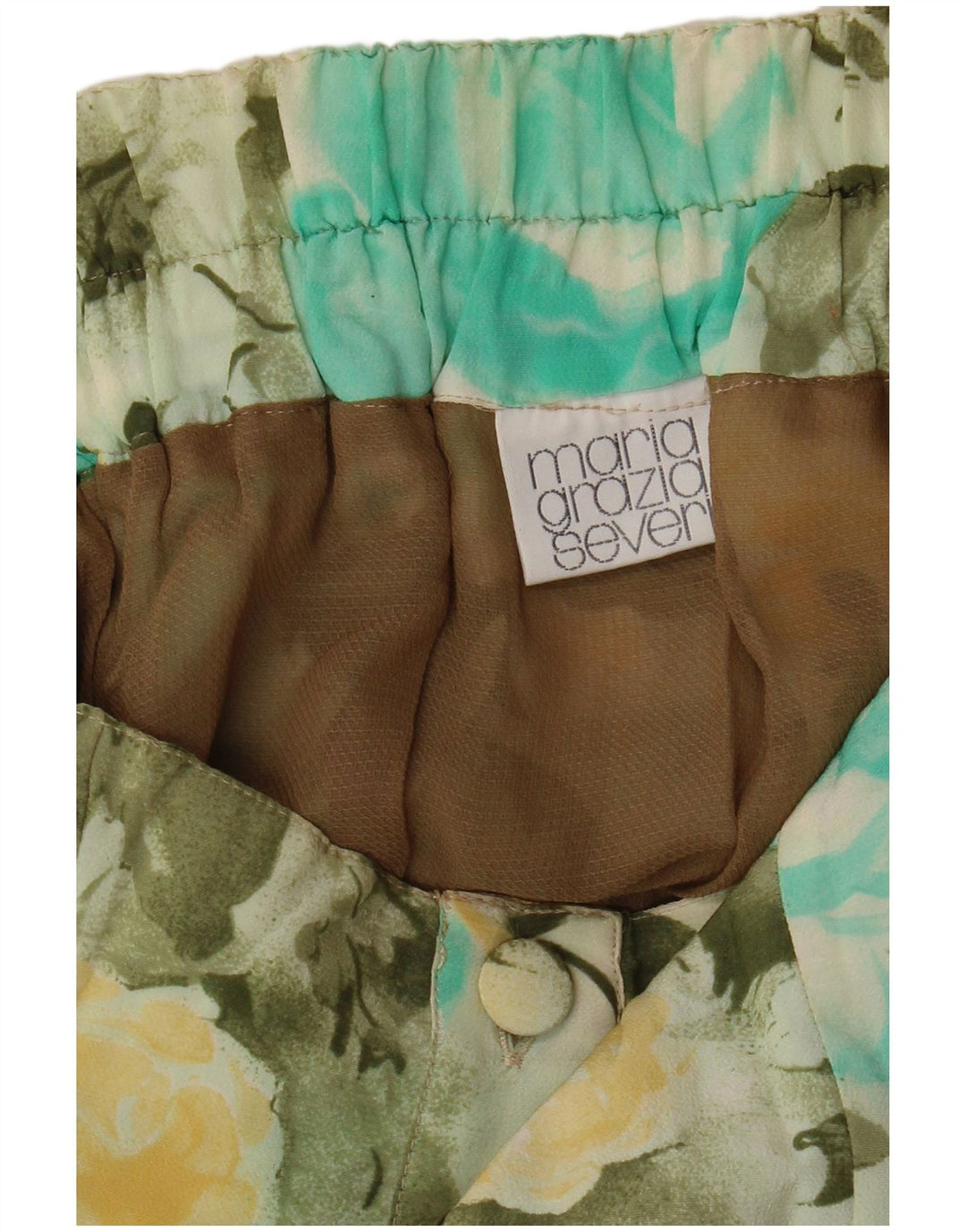 MARIA GRAZIA SEVERI Fusta Evazata Femei IT 42 Medium W30 Verde Floral