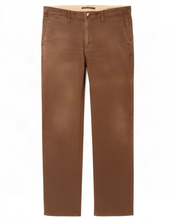 Pantaloni chino drepți pentru bărbați Zara EU 42 Large W32 L30 Maro