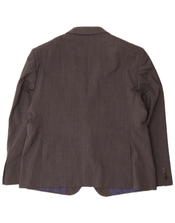 Marks & Spencer Jachetă pentru bărbați scurtă cu 2 nasturi EU 56 3XL Gri Pinstripe