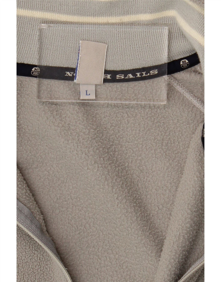Jachetă polară pentru bărbați North Sails UK 40, mare, gri, poliester color bloc