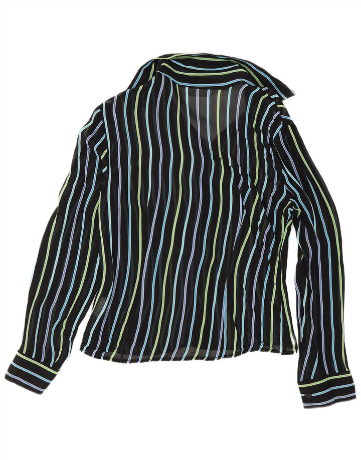 Bluză Vintage pentru Damă Cămașă See Through IT 42 Medium Black Dunge