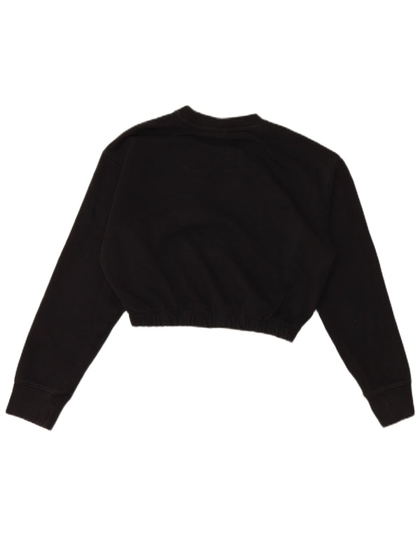 Pulover cu grafic crop pentru femei Champion UK 16 Large Black
