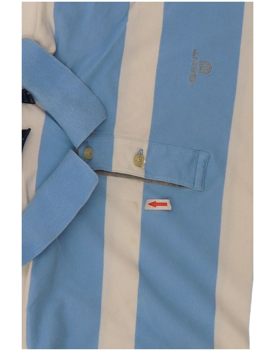 Tricou polo pentru bărbați Gant, bumbac cu dungi albastre mari