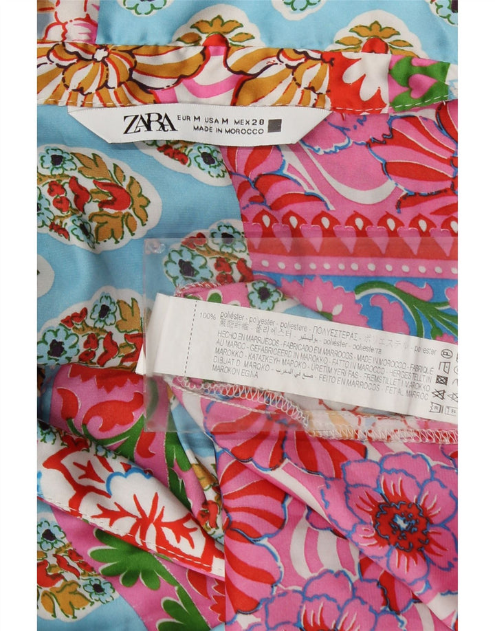 Bluză cu mânecă lungă pentru femei Zara UK 14 Medium Multicolor Patchwork