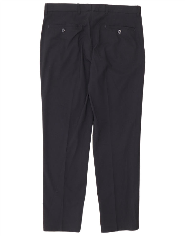 Pantaloni de costum subțiri croiți pentru bărbați Marks & Spencer L36 L31 bleumarin