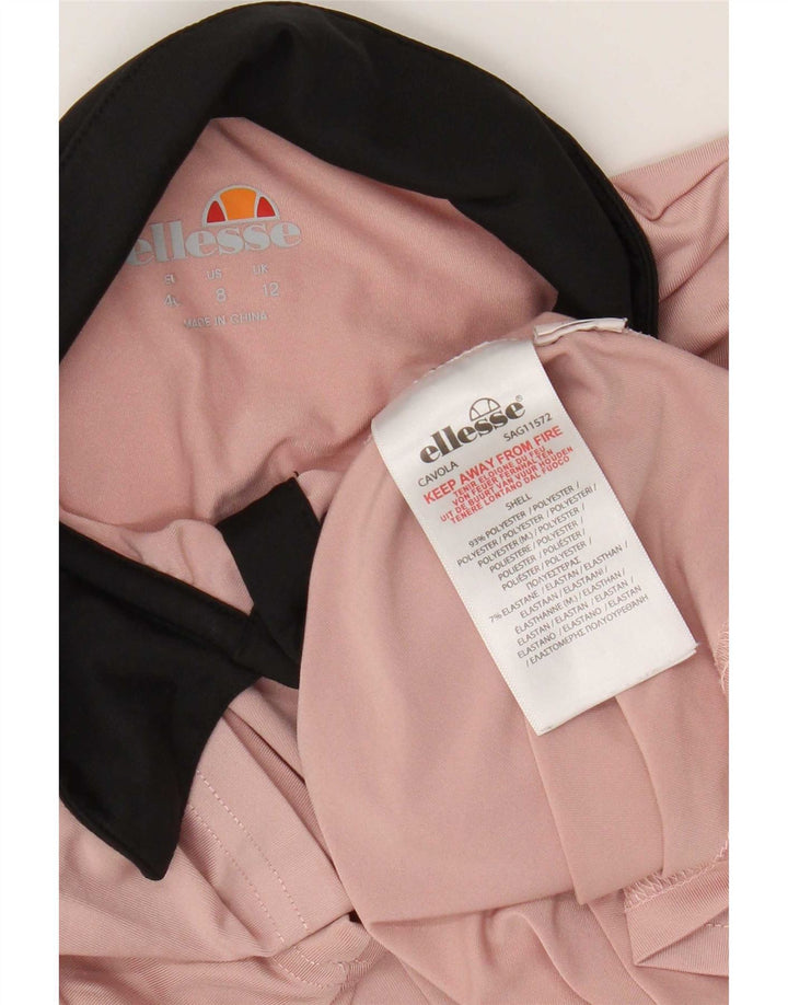 Tricou polo Ellesse pentru femei UK 12 Roz mediu Poliester color bloc