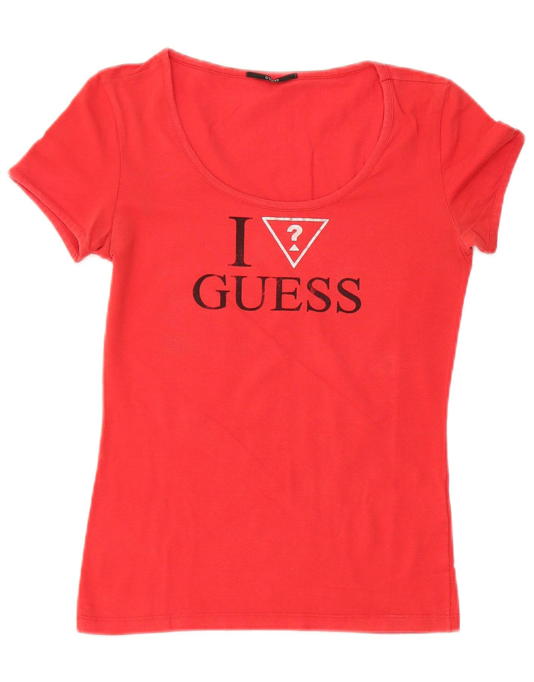 Tricou grafic GUESS pentru femei Top UK 12 Medium Red Bumbac