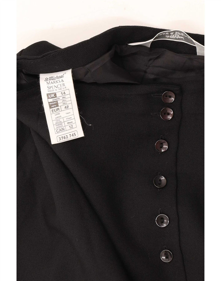 Fusta creion pentru femei Marks & Spencer UK 14 Medium W28 Poliester negru