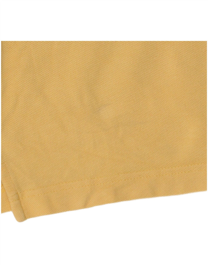 Tricou polo Asics pentru bărbați, bumbac galben mediu