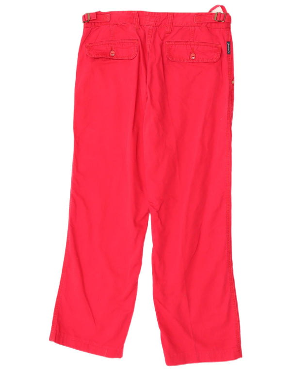 Armani Pantaloni Drepți Casual Bărbați L34 L30 Bumbac Roșu