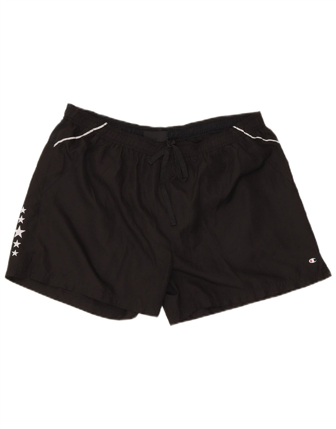 Pantaloni scurți sport Champion pentru femei cu grafică regulată Marea Britanie 14 Poliester negru mare