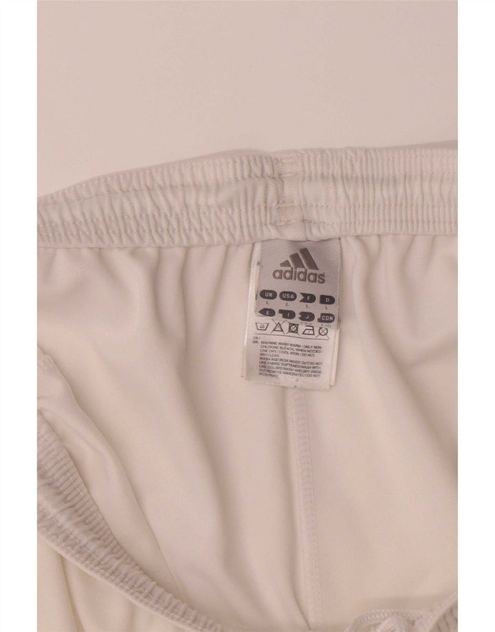Pantaloni scurți sport pentru bărbați Adidas Climalite Graphic, mari, alb, din poliester