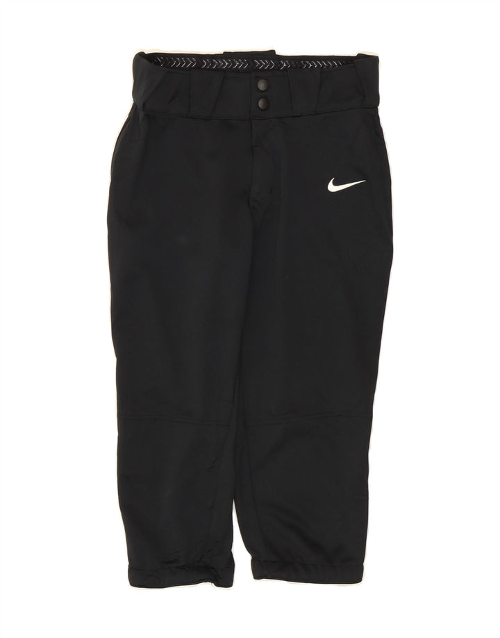 NIKE Womens Joggers Capri Trousers Small W28 L19 Black Polyamide Vintage Nike and Second-Hand Nike from Messina Hembry 