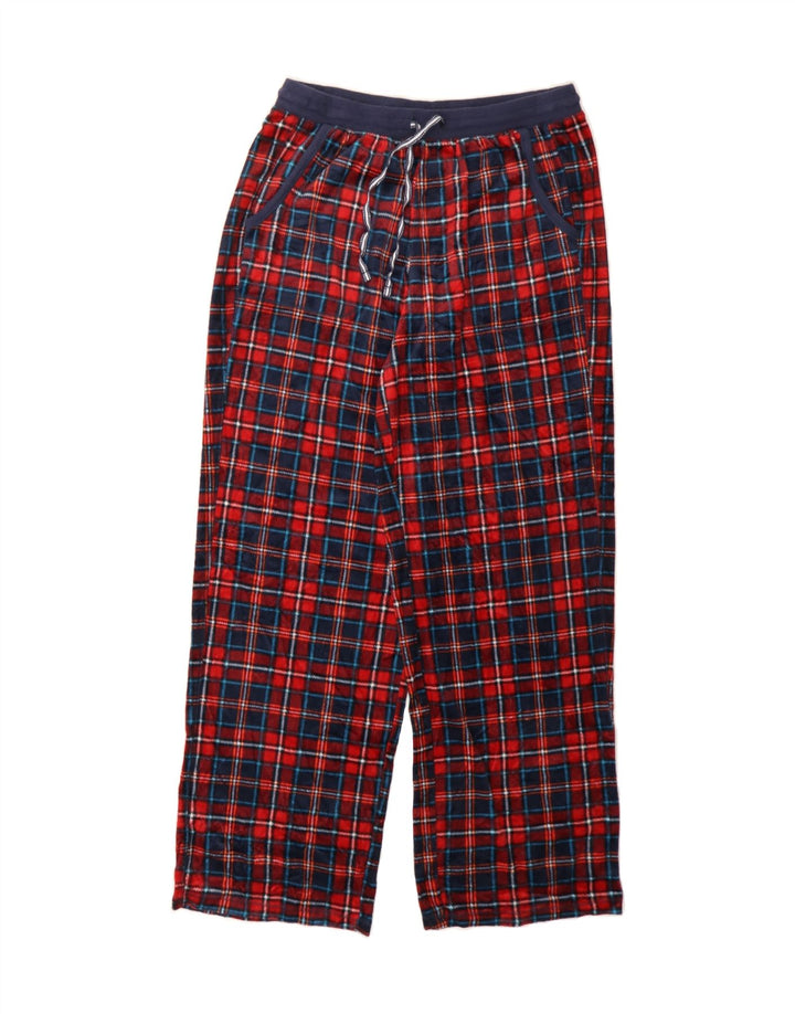 NAUTICA Womens Tracksuit Trousers UK 6 XS  Red Check Polyester Vintage Nautica and Second-Hand Nautica from Messina Hembry 