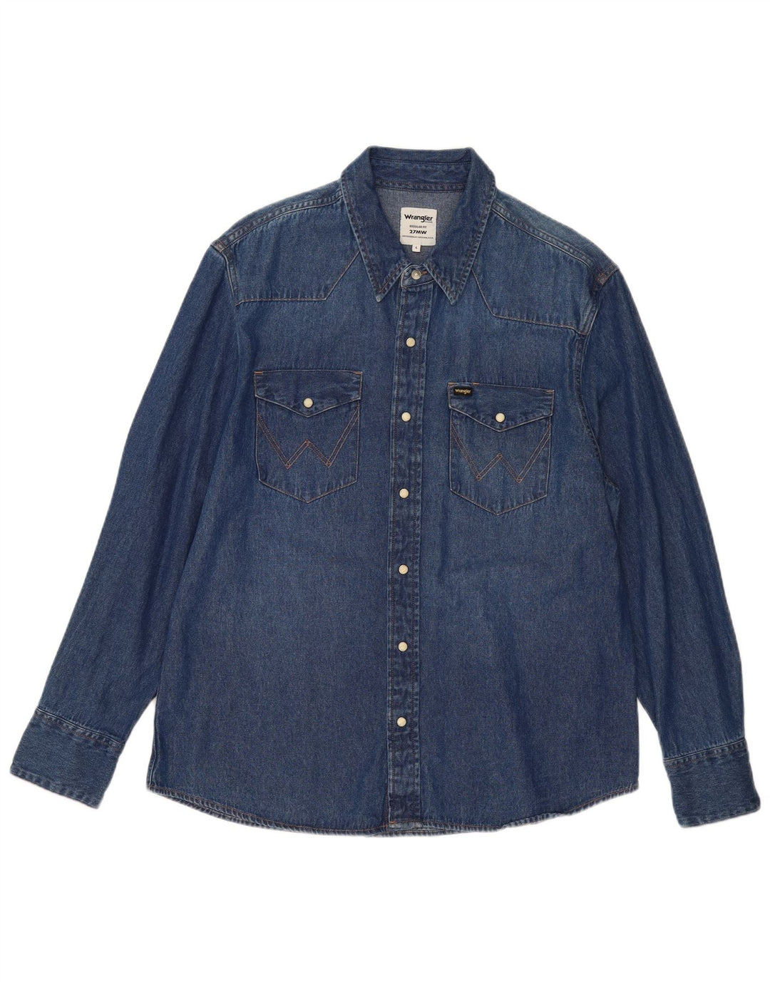 Cămașă din denim Wrangler pentru bărbați, mare, albastru