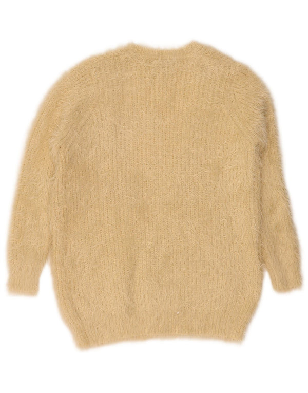 Pulover cardigan deschis Topshop pentru femei UK 8 mic, bej, nailon