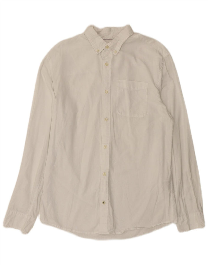 Cămașă Jack & Jones pentru bărbați, bumbac alb mediu