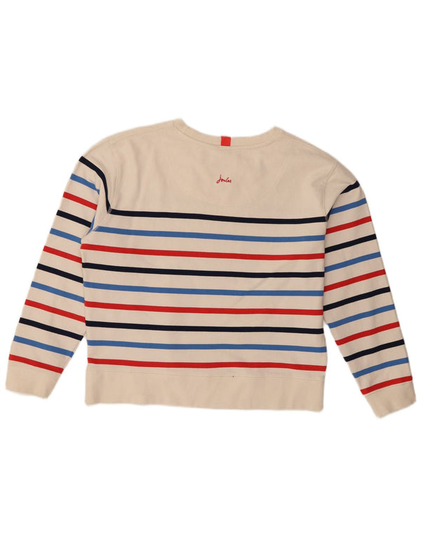 Pulover supradimensionat pentru femei Joules UK 10, mic, cu dungi alb