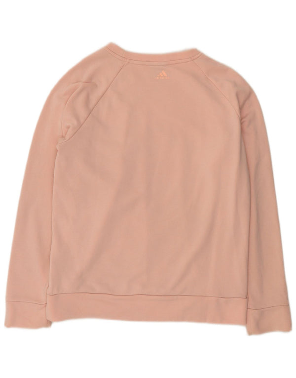 Pulover de hanorac grafic Adidas pentru femei UK 20/22 XL bumbac roz