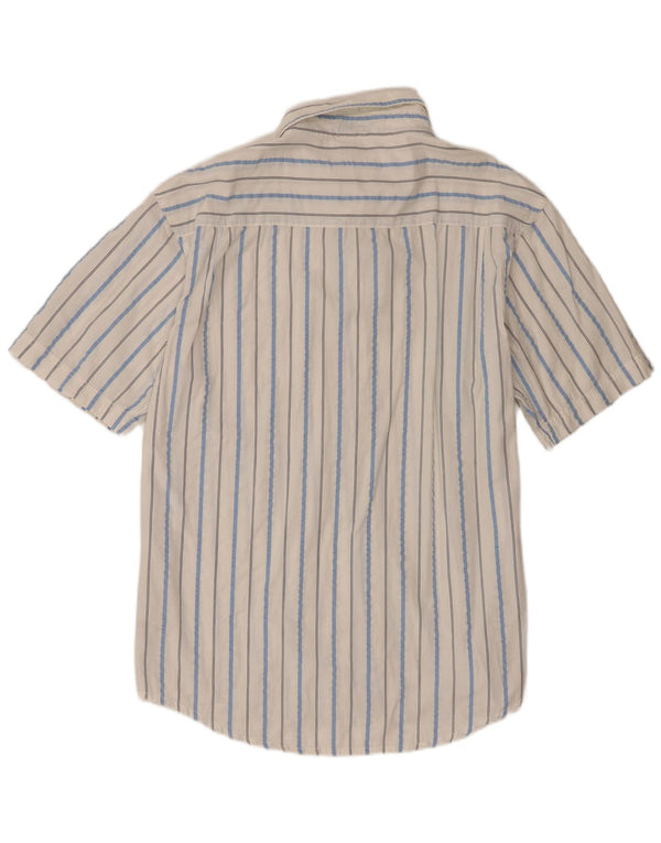 Cămașă cu mânecă scurtă Fila pentru bărbați 2XL, bumbac alb cu dungi