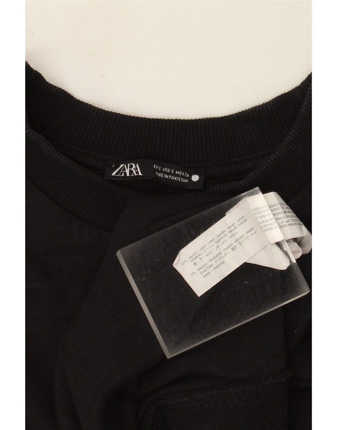 Tricou Zara Barbati Top Mic Negru Bumbac