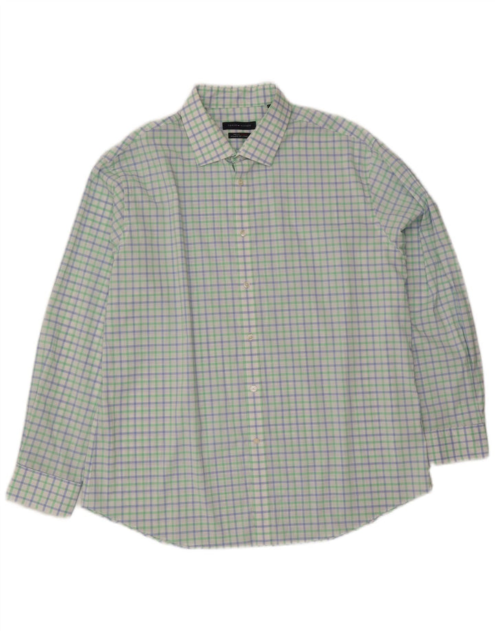 Cămașă atletică Tommy Hilfiger pentru bărbați Mărimea 18 2XL Gingham multicolor