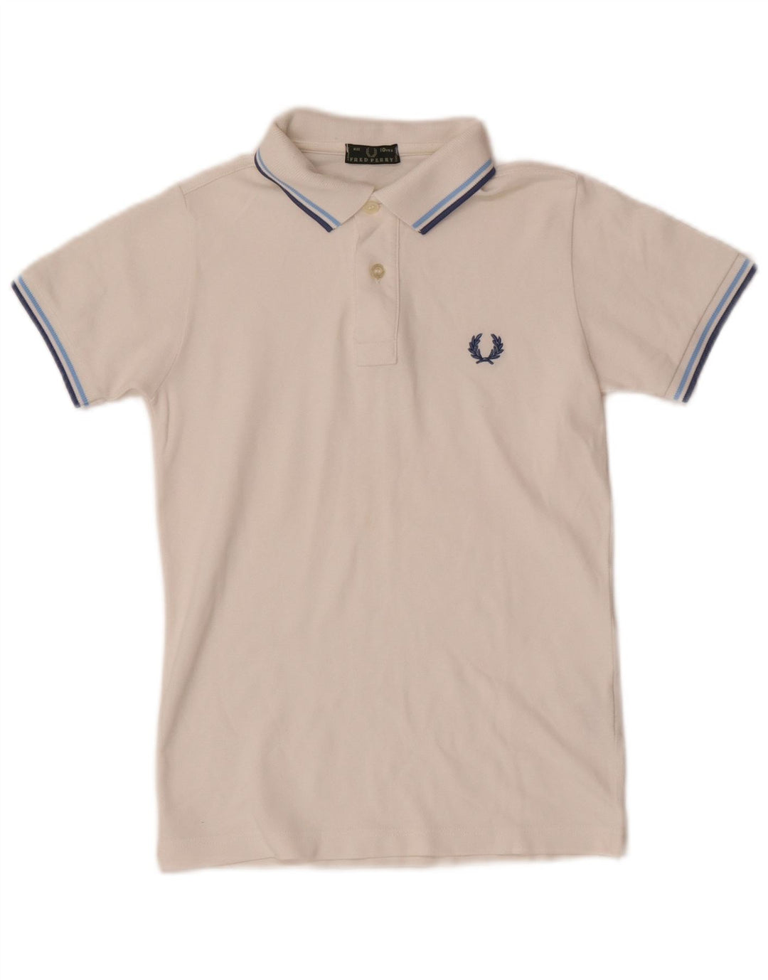 Fred Perry tricou polo pentru baieti 9-10 ani bumbac cu dungi albe