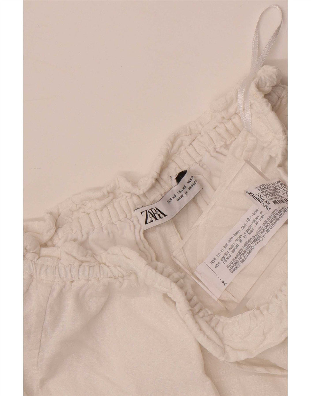 Pantaloni scurți casual pentru femei Zara XS W24 in alb