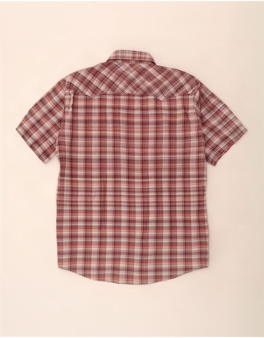 Cămașă cu mânecă scurtă pentru bărbați Levi's XL, bumbac cu carouri maro