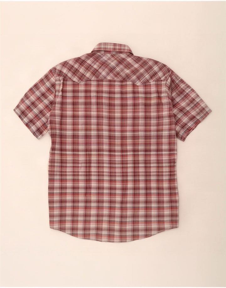 Cămașă cu mânecă scurtă pentru bărbați Levi's XL, bumbac cu carouri maro