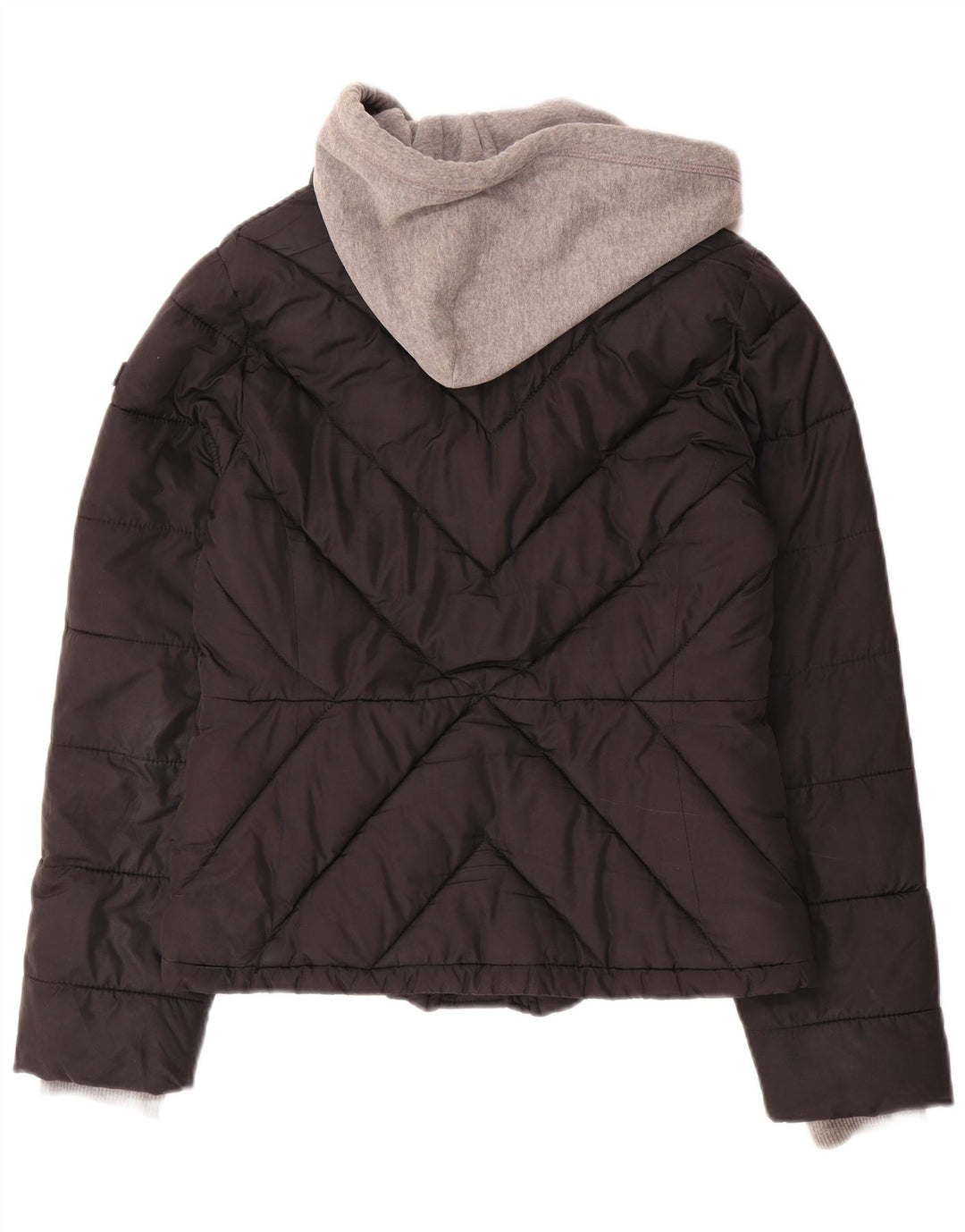 Jachetă căptușită cu glugă pentru femei Hollister UK 10 Small Black Colorblock