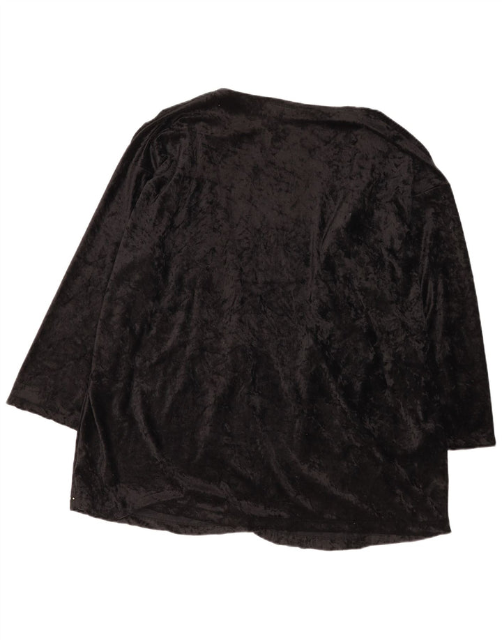 Top cardigan cu grafic pentru femei vintage EU 52/54 4XL poliester negru