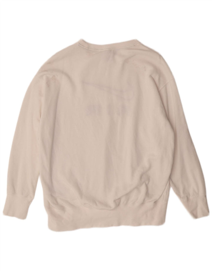 Pulover NIKE pentru bărbați, loose fit, cu grafică, XS, bumbac alb