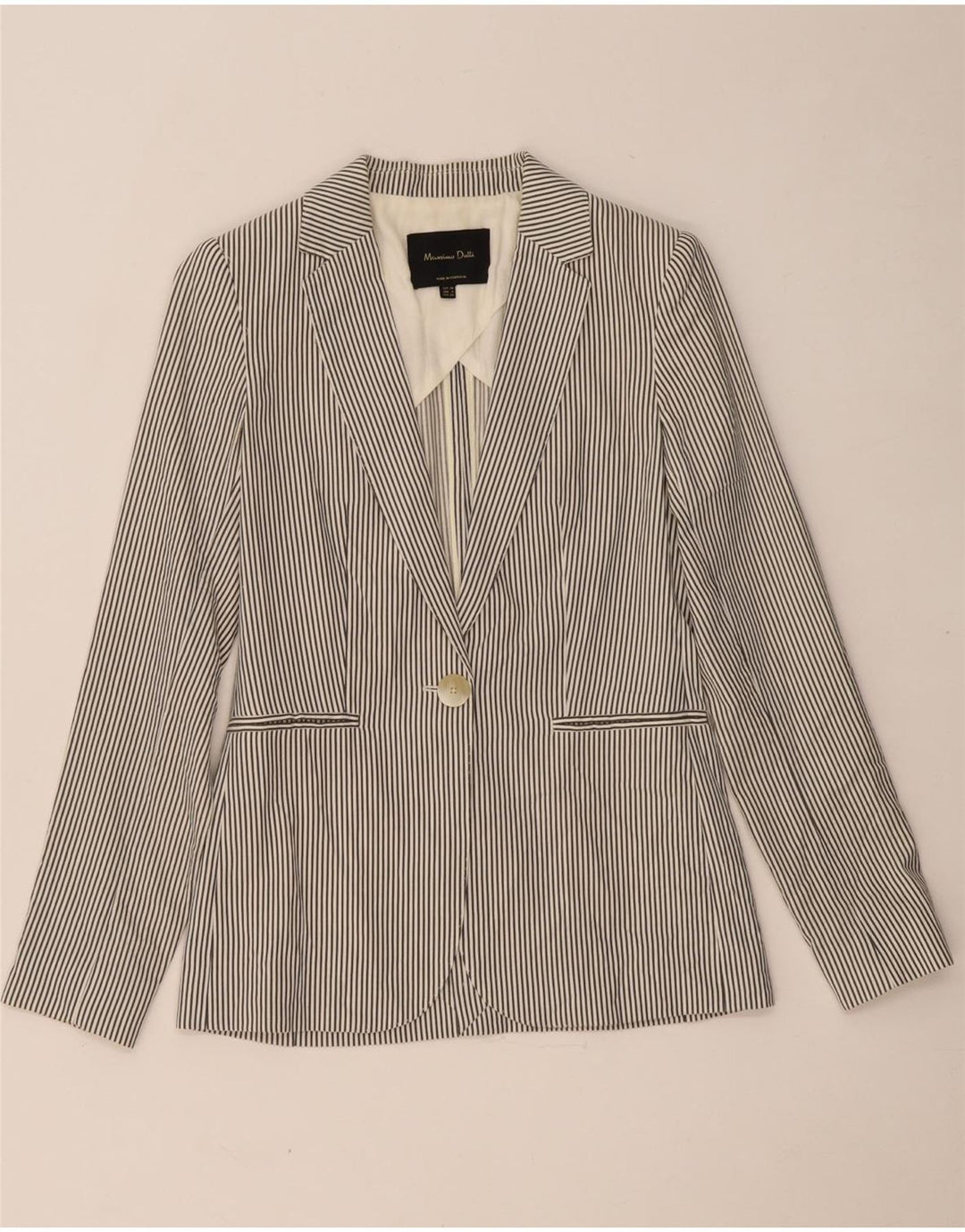 MASSIMO DUTTI Jachetă pentru femei cu 1 nasture EU 34 2XS Gri Pinstripe