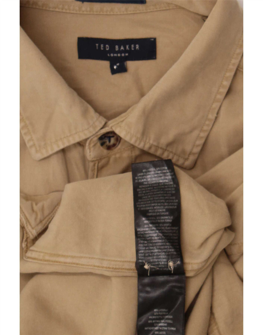 Cămașă Bărbați Ted Baker Mărimea 4 Mare Bej Lyocell